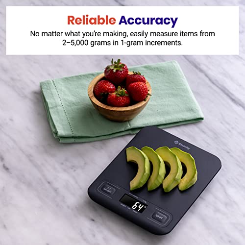 Etekcity Food Kitchen Scale, Digital Grams and Ounces, Medium - color: Midnight Black