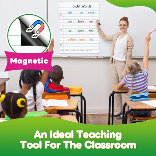 Giant Magnetic Notebook Paper, Dry Erase Lined Chart