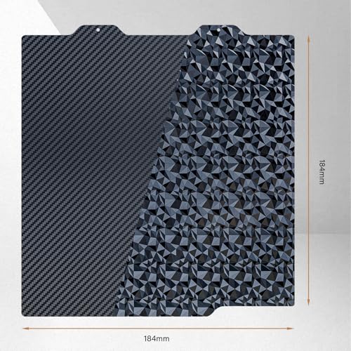 184mm PEO (Diamond Pattern) & PET (Carbon Fiber Pattern) 3D Printing Bed Adhesive Build Sheet – Compatible with Bambu Lab A1 Mini - color: PEO & PET (Diamond & Carbon Fiber), size: 184mm A1 mini