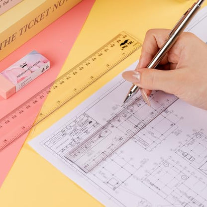 Mr. Pen- Bulk Plastic Rulers, 12 Inch, 24 Pack, Easy-to-Read Markings - color: Clear, size: 24 Pack 12 Inch