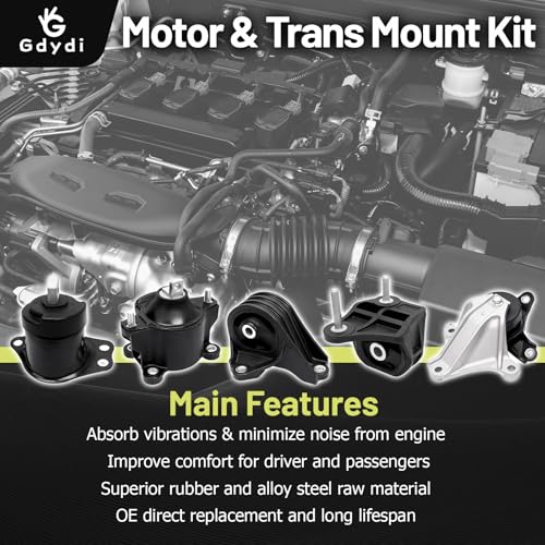 Gdydi 5pcs Engine Motor Mount Set for Hon-da Accord 2.4L 2013-2017 - size: 2013-2017 Accord 2.4L