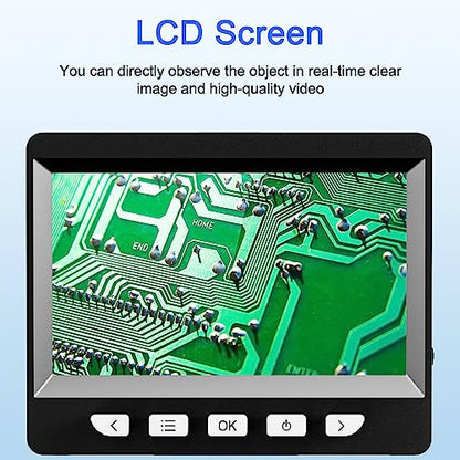 4.3" Digital Microscope for Adults, USB Coin Magnifier with 8 Adjustable Lights, 1000X Magnifying Glass, 1080P Resolution,Save Photos & Videos,Compatible with Windows/MacOS, White - color: White