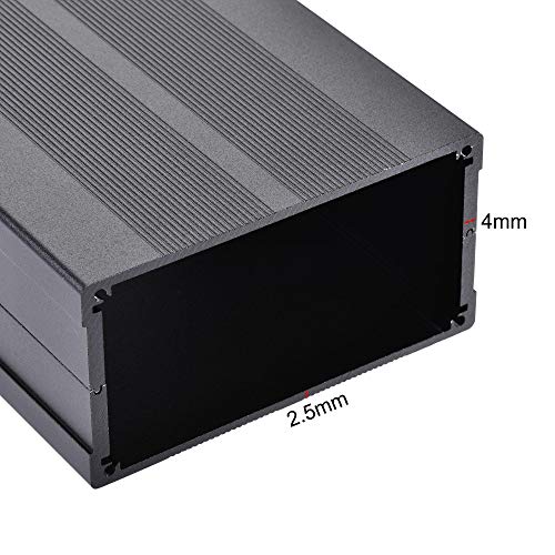 uxcell 150mmx105mmx55mm Aluminum Electrical Split Project Case Black