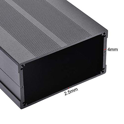 uxcell 150mmx105mmx55mm Aluminum Electrical Split Project Case Black