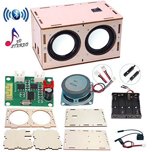 DIY Bluetooth Speaker Kit Wood Case, Teens & Adults STEM Electronic Project