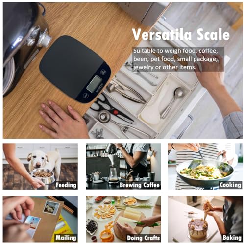 NUTRI FIT Food Scale Kitchen Scales Digital Weight Grams & Ounces Black - color: Carbon Black