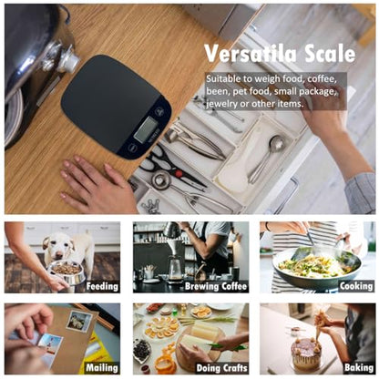 NUTRI FIT Food Scale Kitchen Scales Digital Weight Grams & Ounces Black - color: Carbon Black