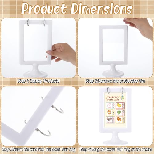 6 Pcs Mini Anchor Chart Holder, 4 x 6 Inches Learning Card Stand Anchor Chart Display for Classroom Teaching Holding Alphabet Number Vocabulary Paper Organization Interactive Displays - size: Size2
