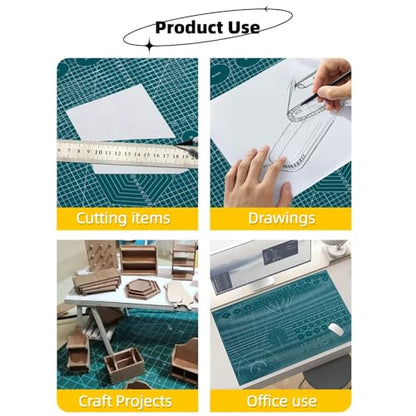 A5 Self-Healing Cutting Mat, Small Cutting Mat, Professional Double Sided Durable Cuttings Mats, Great for Hop Scrapbooking, Quilting, Fabric, Sewing Craft Projects (Mixed Colors, A5) - color: Mixed Colors
