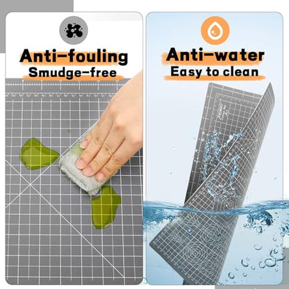 Premium 10pcs Self Healing Cutting Mat 18''x12'', Cutting Mat for Quilting - color: Anthracite Gray, size: 17.8''x11.9''(10 Pack)