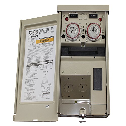 PP Panel Series Pool and Spa Control Panels with Time Swtich with Mechanism, 240 VAC Control Input, 20 Amp, 1/2 Circuit Breaker Base