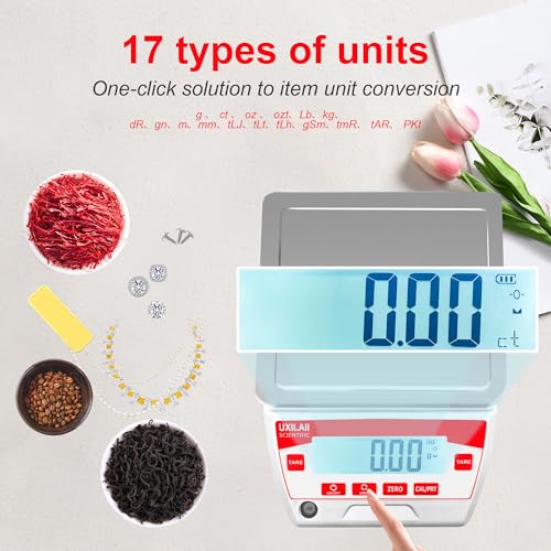 UXILAII Lab Scale 3200g x 0.01g Analytical Balance with 1kg Calibration - size: 3200g0.01g