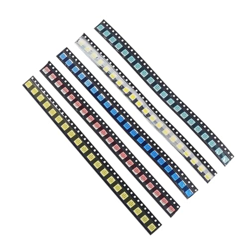 5050 SMD LED Kit 100pcs 5 Colors SMD LED Diode Lights Kit Super Bright Lighting Bulb Lamps,Electronics Components Light,Emitting Diodes (Mini Chip 0.2 x 0.2 inch) - style: 5050
