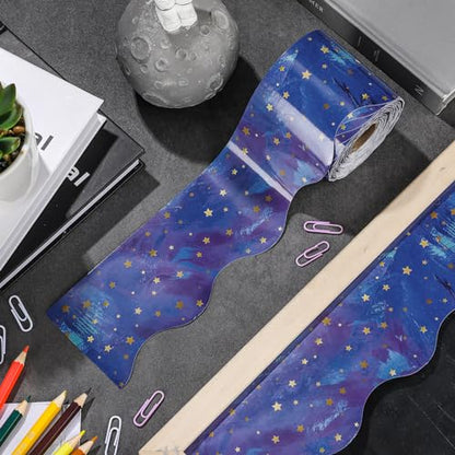 Outus 68 ft Galaxy Space Bulletin Board Border for Classroom - size: 2.99 Inches, style: Galaxy