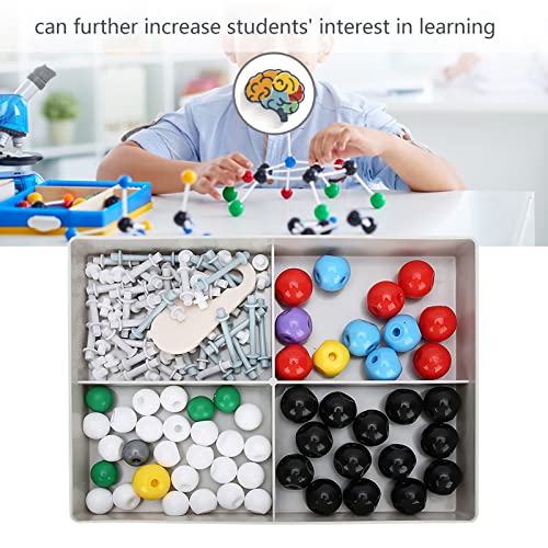 XMM 067 Molecular Model Kit Set, 54Pcs Atom Structure Ball and Stick Scale Model, Teaching Aids for Basic and Specialty Chemistry, Safe and Durable Plastic Material, Builds