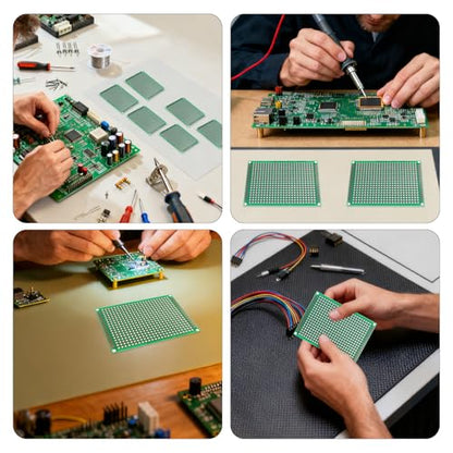 365Pcs Double Sided PCB Board Kit 4 Sizes Circuit Prototype Boards