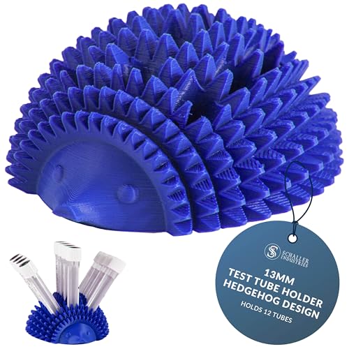 S I Hedgehog Veterinary Test Tube Rack, Holds 12 Vials, 13mm, Royal Blue - color: Royal Blue, size: 13mm Tubes