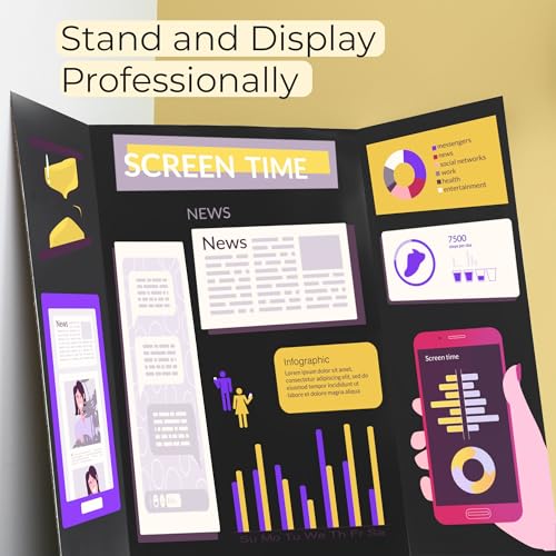 BAZIC Products Black Tri-Fold Poster Board, 36 x 48 in, 2-Pack - color: Black, size: 2-Pack