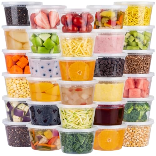 NESCCI 108 Sets (216-Piece) Deli Containers with Lids,16oz X 108 Set Each - size: 16oz X 108 Set