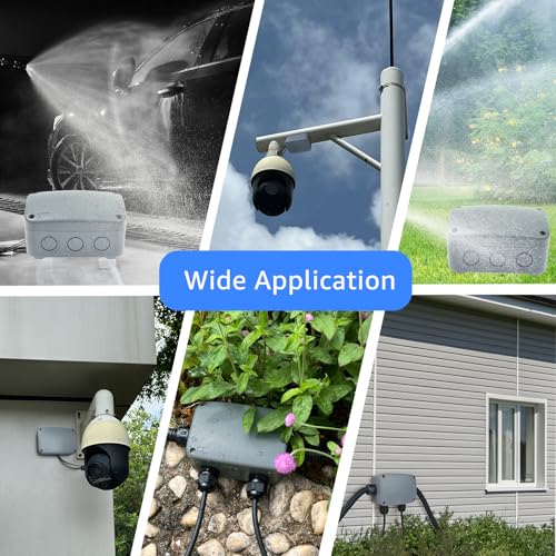 Outdoor Junction Box IP66 Waterproof, Weatherproof Electrical Box 4.9x3.3 - color: Gray, size: 4.87x3.25x2.25"