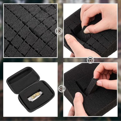 Relaxweex Hard Case with Foam, 11 X 7.8 X 4.3 Inch, Black - color: Black, size: 11 x 7.8 x 4.3 inch