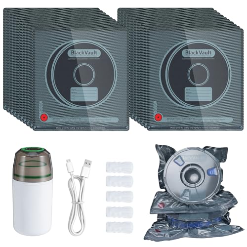 3D Printer Filament Storage, Filament Vacuum Storage Bags with Vacuum Pump 20 Pack Light-Proof Storage Bags Vacuum Sealed for 3D Filament Keeping Dry 3D Printer Accessories