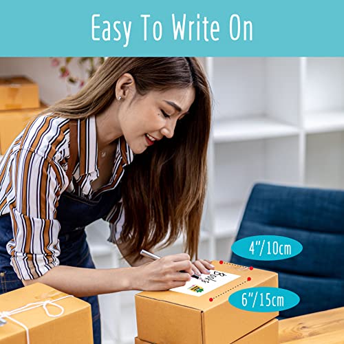 80 Large Size Removable Customizable Blank Labels, Water/Oil/Tear Resistant, No Residue for Home Organization Projects, Bins, Kitchen Storage Containers, Desk Items(6”x 4”) - size: 6”x 4”, style: 80 pcs