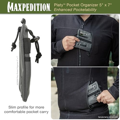 Maxpedition Platy Pocket Organizer, EDC Tool Pouch, Neck Wallet - color: Wolf Gray, size: 5" x 7"