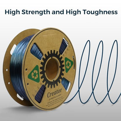 Creator PETG Filament 1.75mm, High Speed 3D Printer Filament 1KG for Max 500mm/s Fast Printing, Burnt Titanium Color Changing Filament, Tough Chameleon 3D Printing Filament (Burnt Titanium) - color: Hs Petg Burnt Titanium