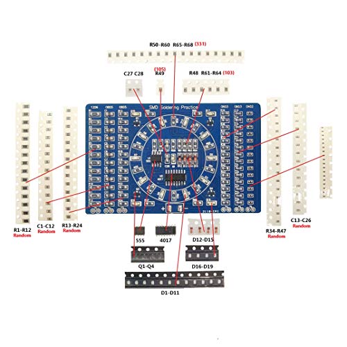 Gikfun DIY SMD SMT Welding Practice Soldering Skill Training Board Ek7028 - size: 1.6 cubic inches