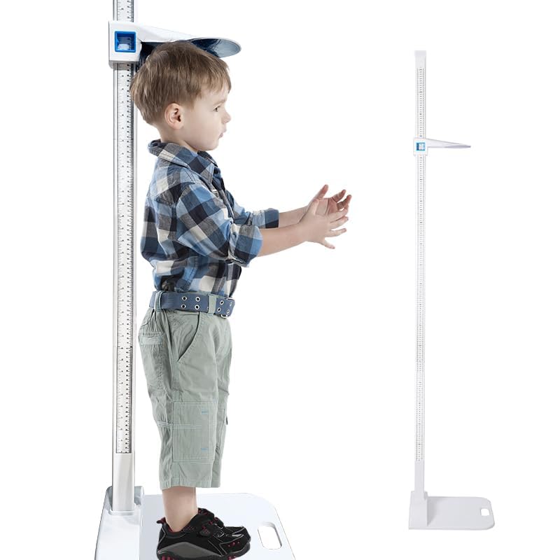 Aluminum Alloy Height Measurement,Adult Child Height Measure 8-82 inch/20-210 cm/Unit with cm & inch,for Home,Office,Gym,Medical Examination,Medical,School - color: dark blue-height measuring rod-2