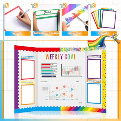 Fuyoooo 90 Pcs Science Fair Board Supplies, Rainbow - style: Rainbow