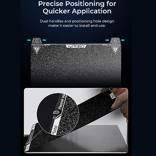 Creality K1 Max PEI Build Plate Kit, Flexible Spring Steel Platform with PEI Coating Surface and Magnetic Base Sheet Kit for K1 Max 315 * 310mm - size: K1 Max Texture PEI