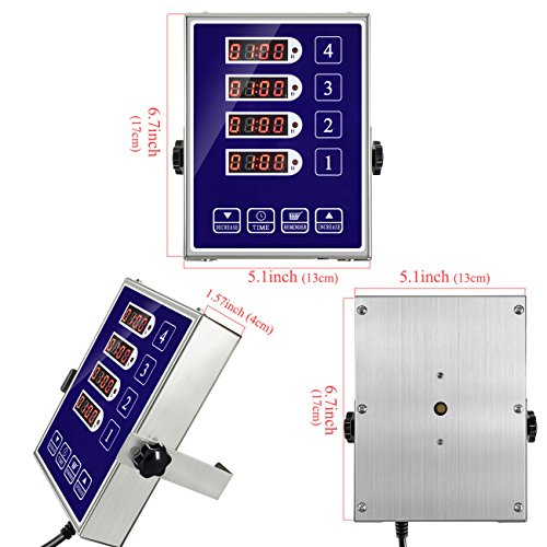 Commercial Kitchen Timer 4 Channel Digital Loud Alarm Cook Timer - color: Blue