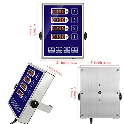 Commercial Kitchen Timer 4 Channel Digital Loud Alarm Cook Timer - color: Blue