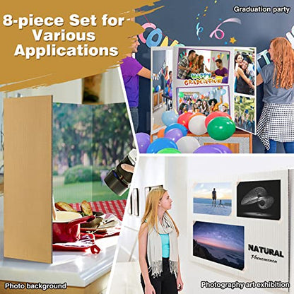 Cosweet 8 PCS 40" x 28" Large Trifold Poster Board for School Projects - size: L-40" x 28"