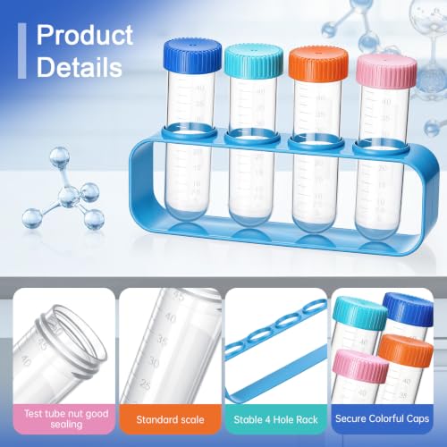TrelaCo 4 Set Test Tubes with Stand Science Kit