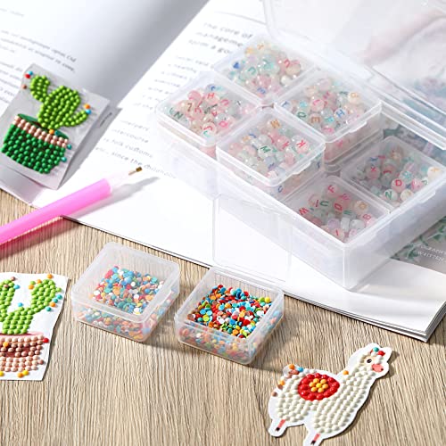 13 Pack Small Plastic Bead Organizers with Clear Case, 1.5 x 1.5 x 0.7 Inch - size: 1.5 x 1.5 x 0.7 Inch