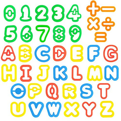 Kids Letter Molds Numeral Molds Tools Set for Preschool cognition Creative Cutting (41 Pieces) - color: #10-41PCS