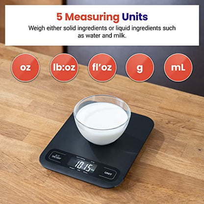 Etekcity Food Kitchen Scale, Digital Grams and Ounces, Large - color: Black