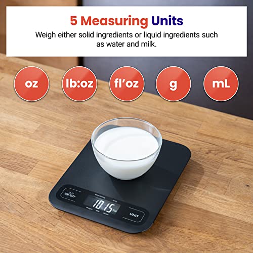 Etekcity Food Kitchen Scale, Digital Grams and Ounces, Large - color: Black