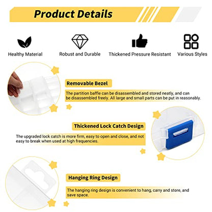MroMax Small 10 Grids Clear Plastic Organizer Box - size: Small 10 Grids