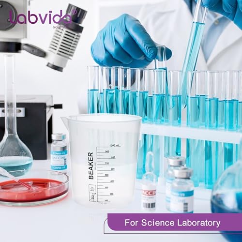 12PCS 50ml Autoclavable Stackable Plastic Beakers, LVB011 - style: 12pcs of 50ml
