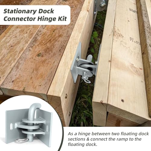 Floating Dock Hinges Hardware,Stationary Dock Connector Hinge Kit - color: Painted