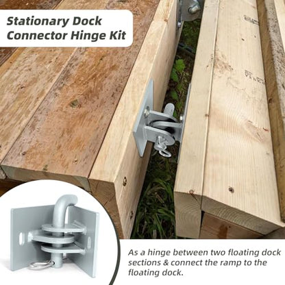 Floating Dock Hinges Hardware,Stationary Dock Connector Hinge Kit - color: Painted