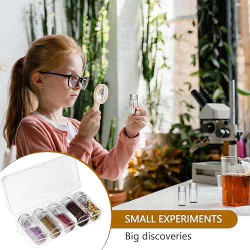 10ml Mini Glass Bottles, 5 PCS with Metal Lids, Ideal for DIY Crafts, Wedding Favors, Home Decoration (Metal Lids) - style: Metal Lids