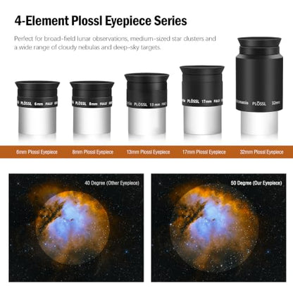 Astromania Telescope Eyepiece Set, 14 Piece Telescope Accessory Kit 1.25" - size: 1.25 Inch