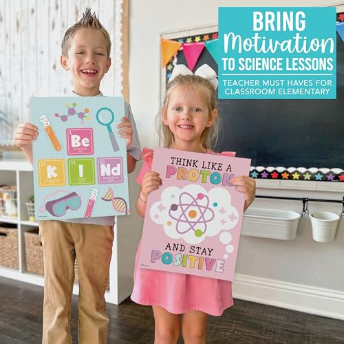 6 Science Posters for Classroom Decor Motivational Wall Art Biology Posters - color: Colorful Pastel