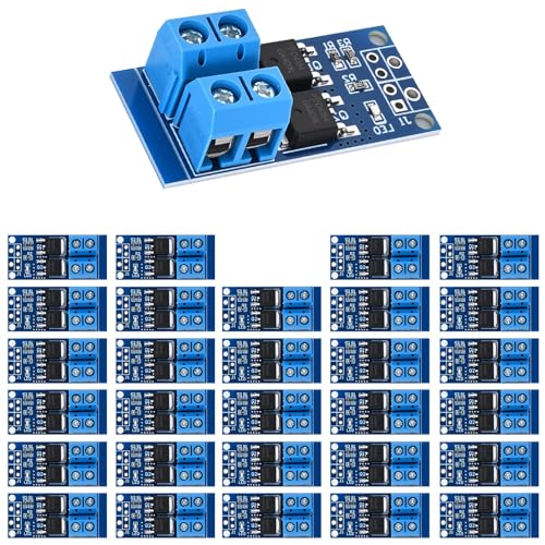 Dual High-Power MOSFET Trigger Switch Drive Module 0-20KHz PWM Adjustment Electronic Switch Control Board Motor Speed Controller Lamp Brightness Control, DC 5V-36V 400W, 15A (Max 30A) (30PCS) - style: 30PCS