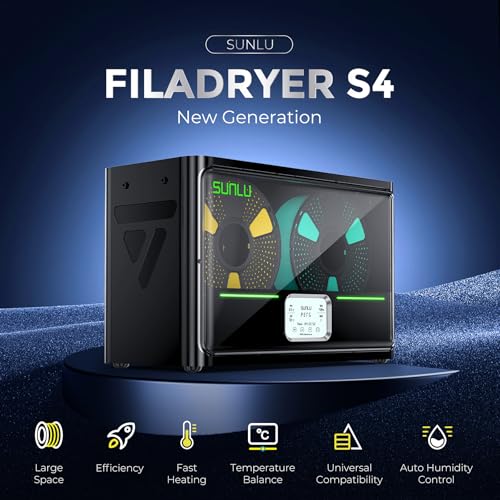 SUNLU S4 3D Printer Filament Dryer Boxer, Black